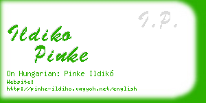 ildiko pinke business card